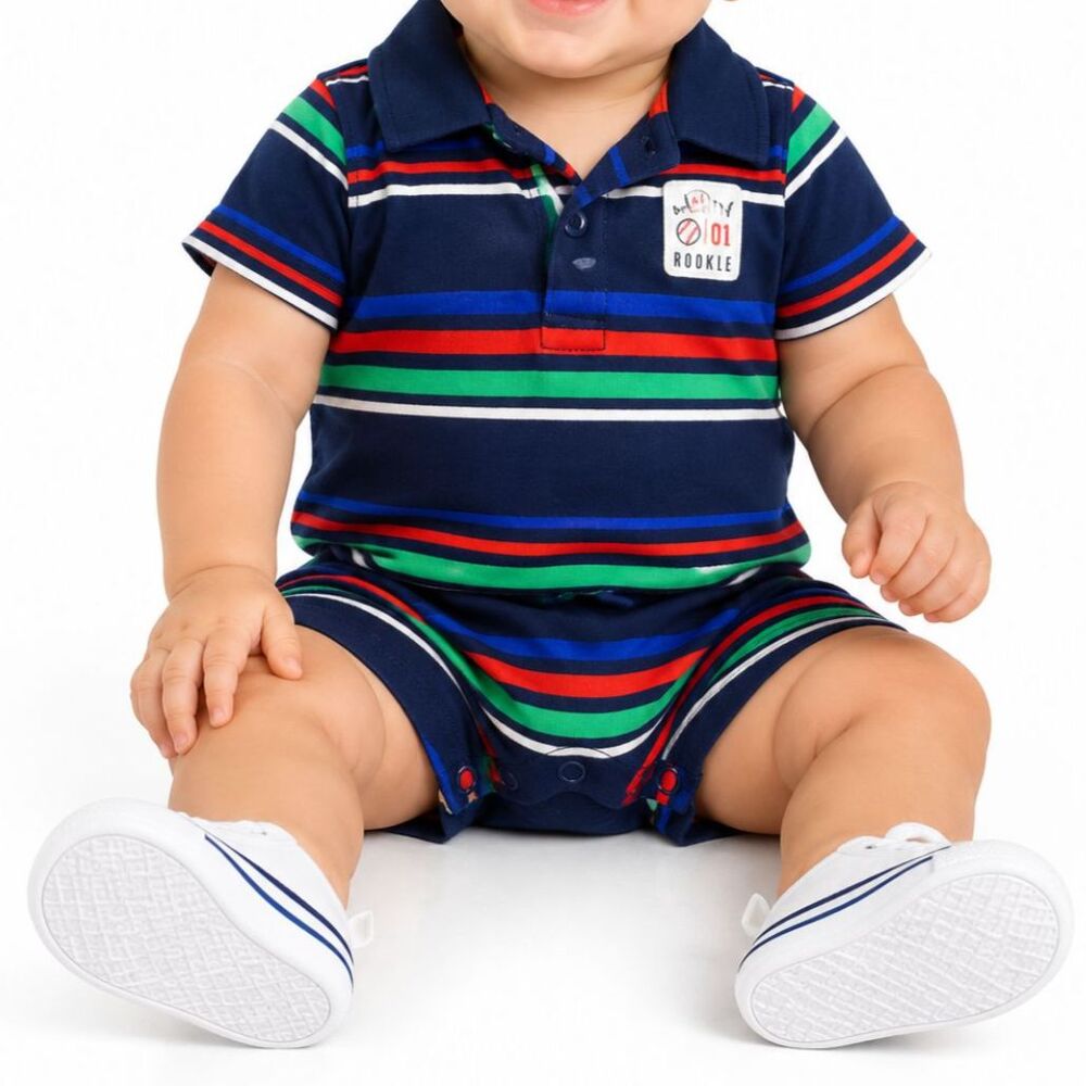 🔥 5 for $30 🔥 Carter’s Striped All-Star Rookie Baseball Romper | 6-9M